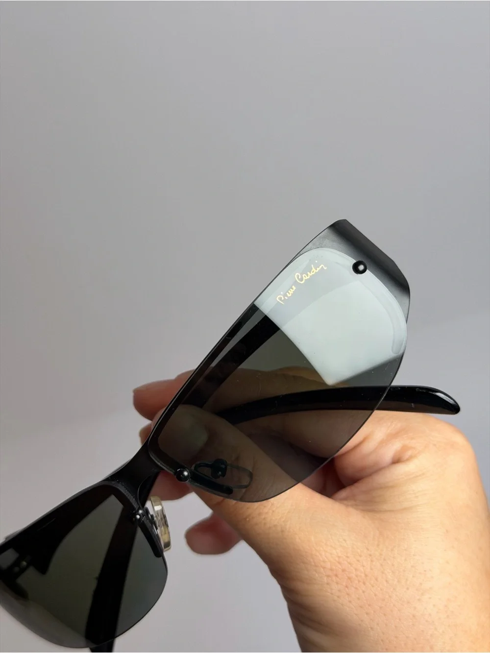 Vintage Pierre Cardin 90s Style Black Sunglasses